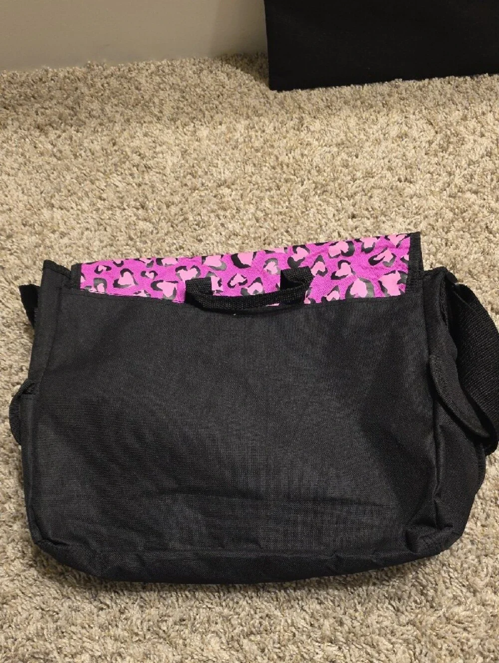 Hello Kitty Pink and Black Leopard-Print Kids Messenger Bag